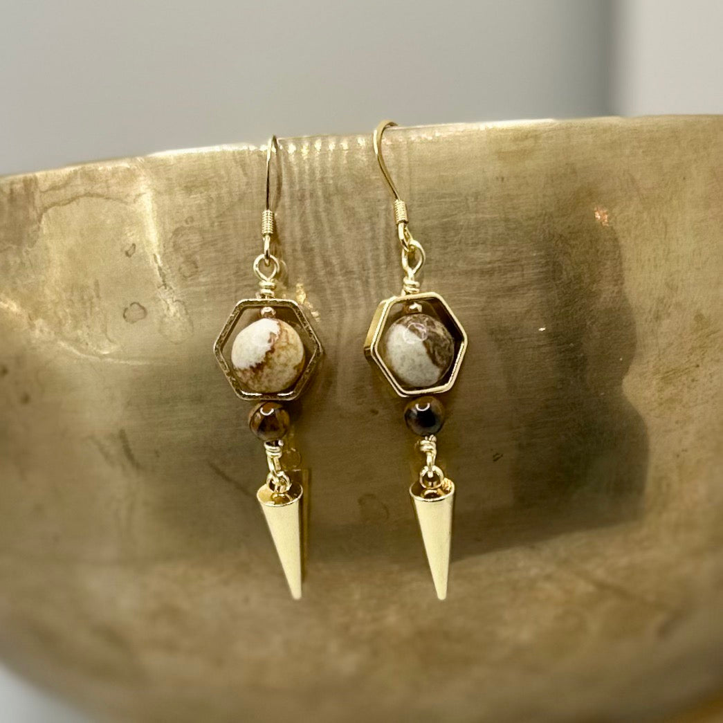 SPELL EARRINGS: Courage + Strength