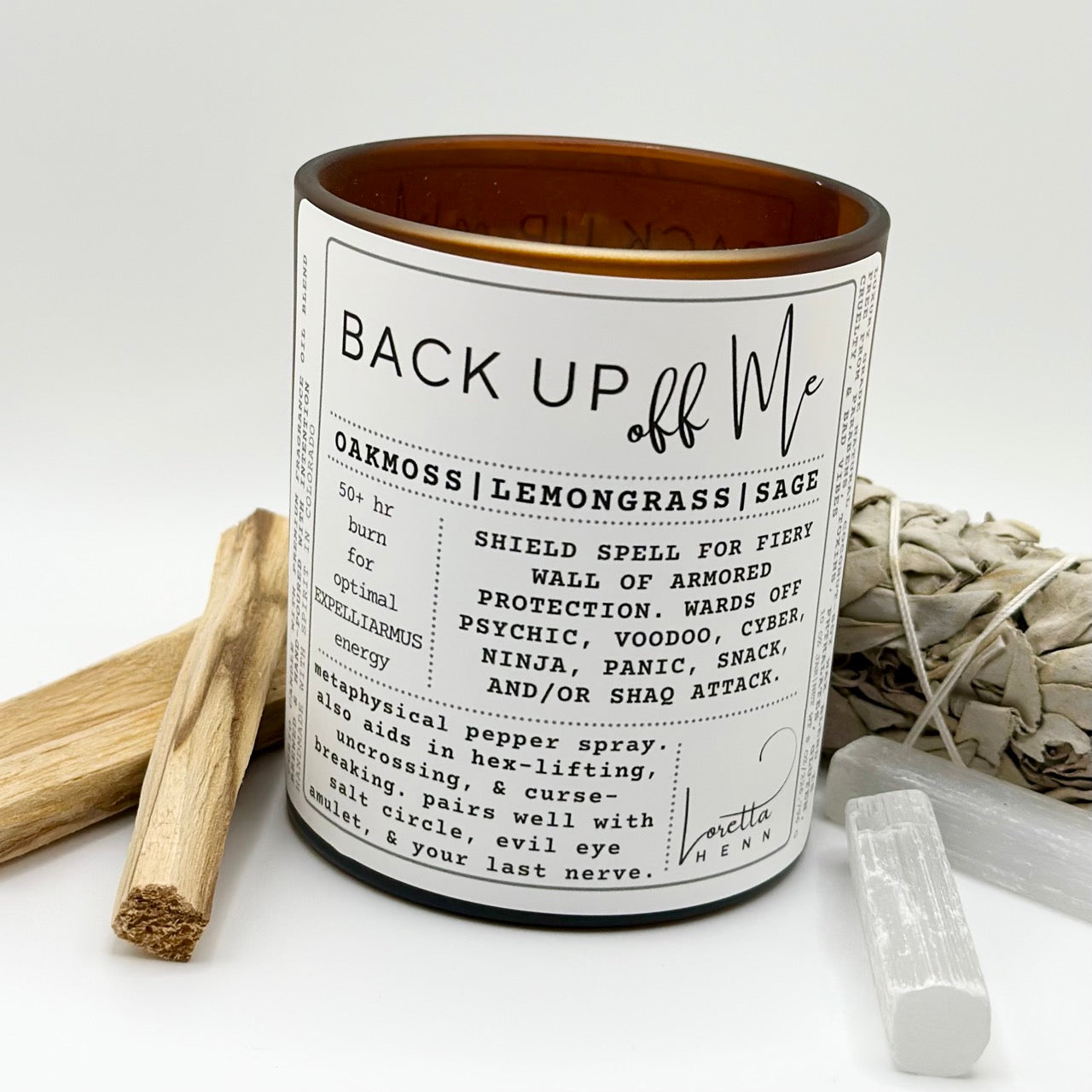 BACK UP Off Me: Protection candle