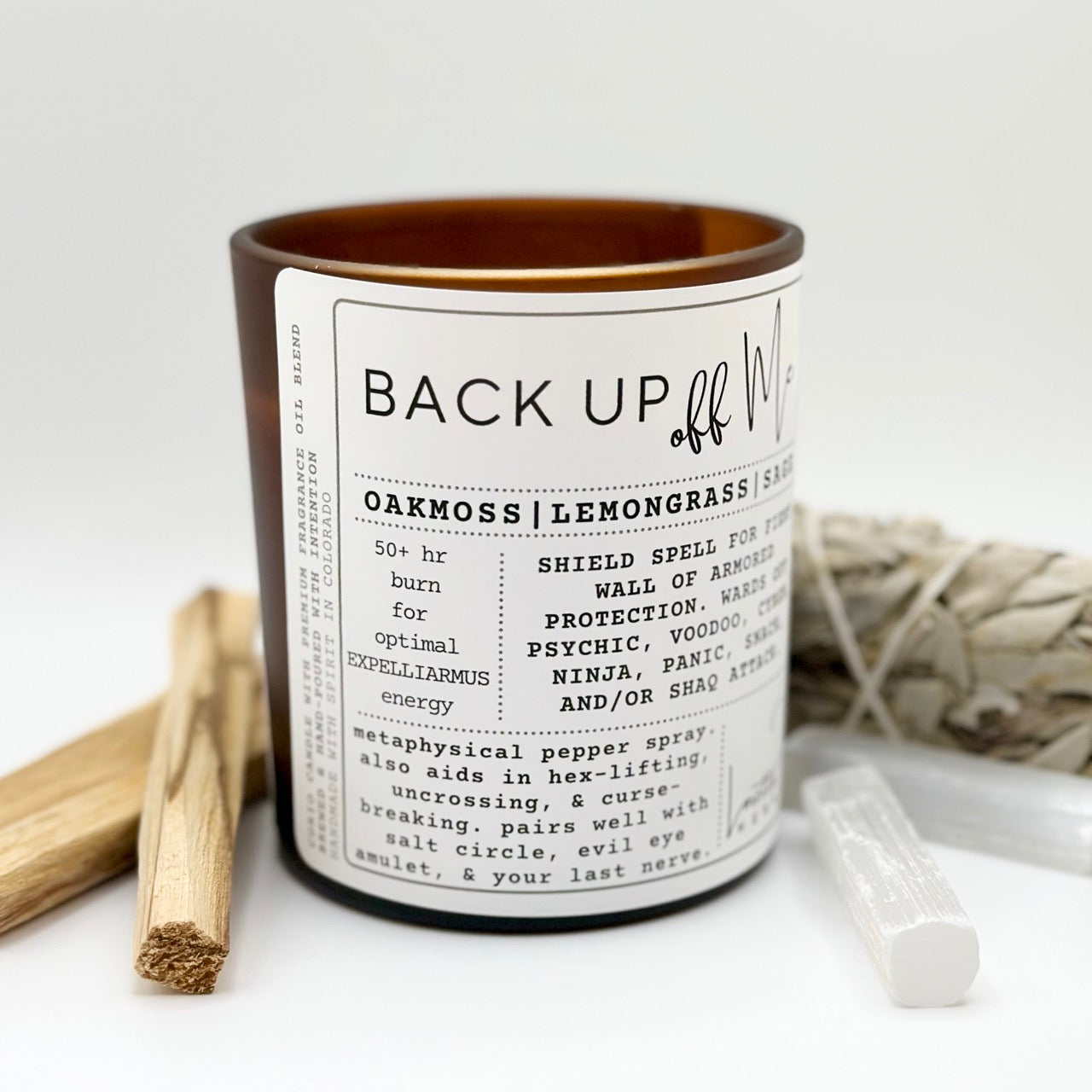 BACK UP Off Me: Protection candle