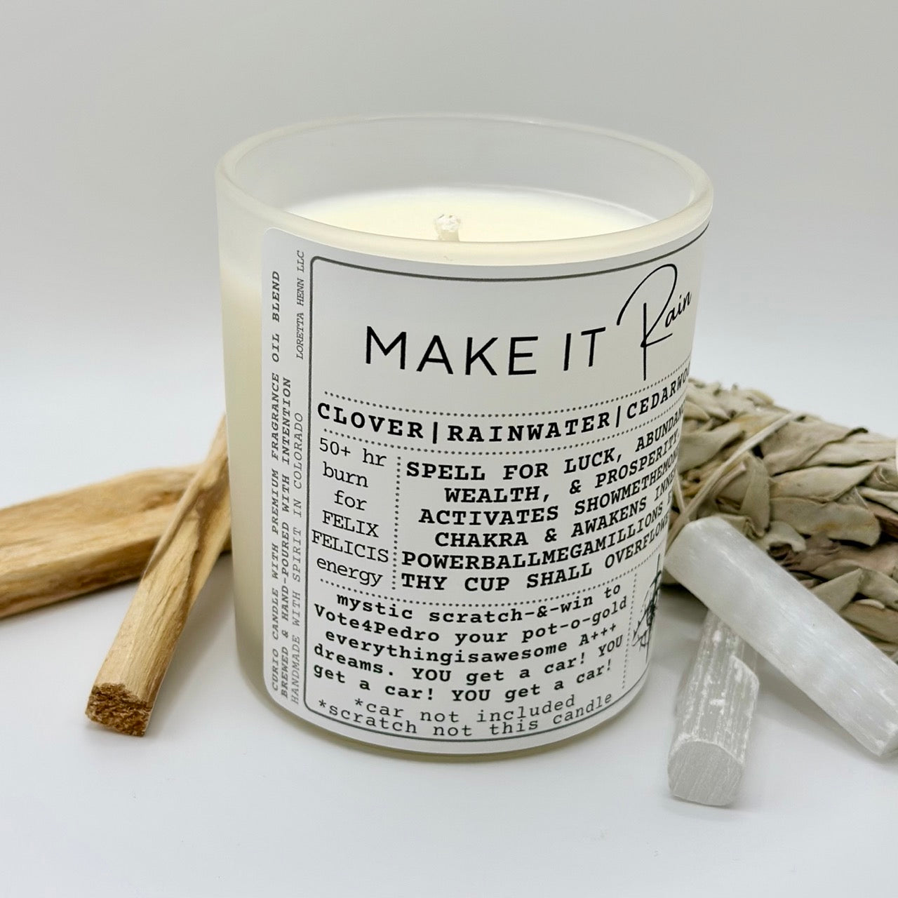 MAKE IT Rain ✦intention candle