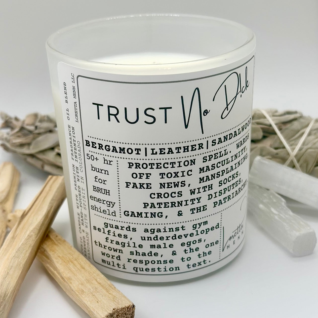 TRUST No D!ck: Protection candle *Male Identifying