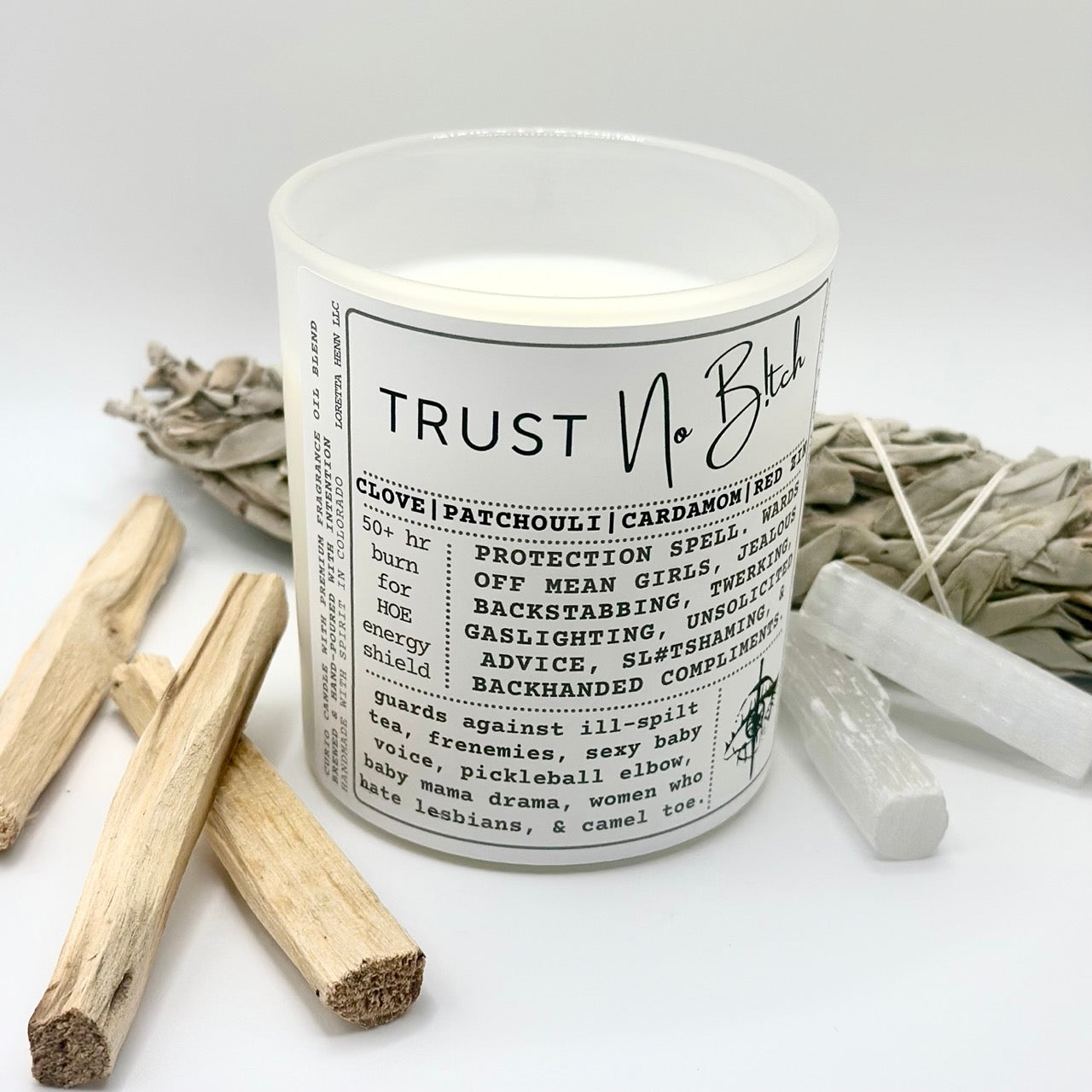 TRUST No B!tch: Protection candle *Female Identifying