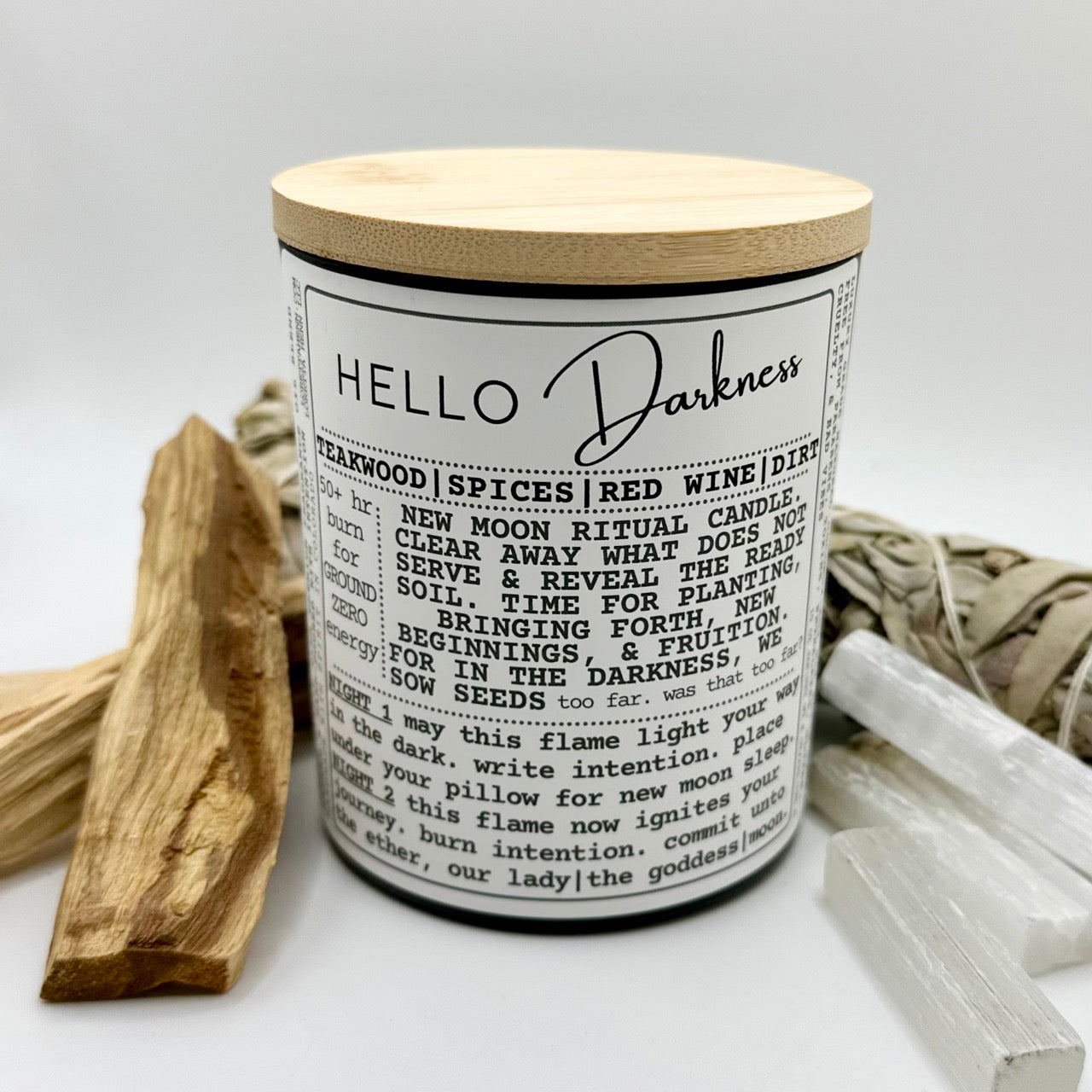 HELLO Darkness: New Moon ritual candle