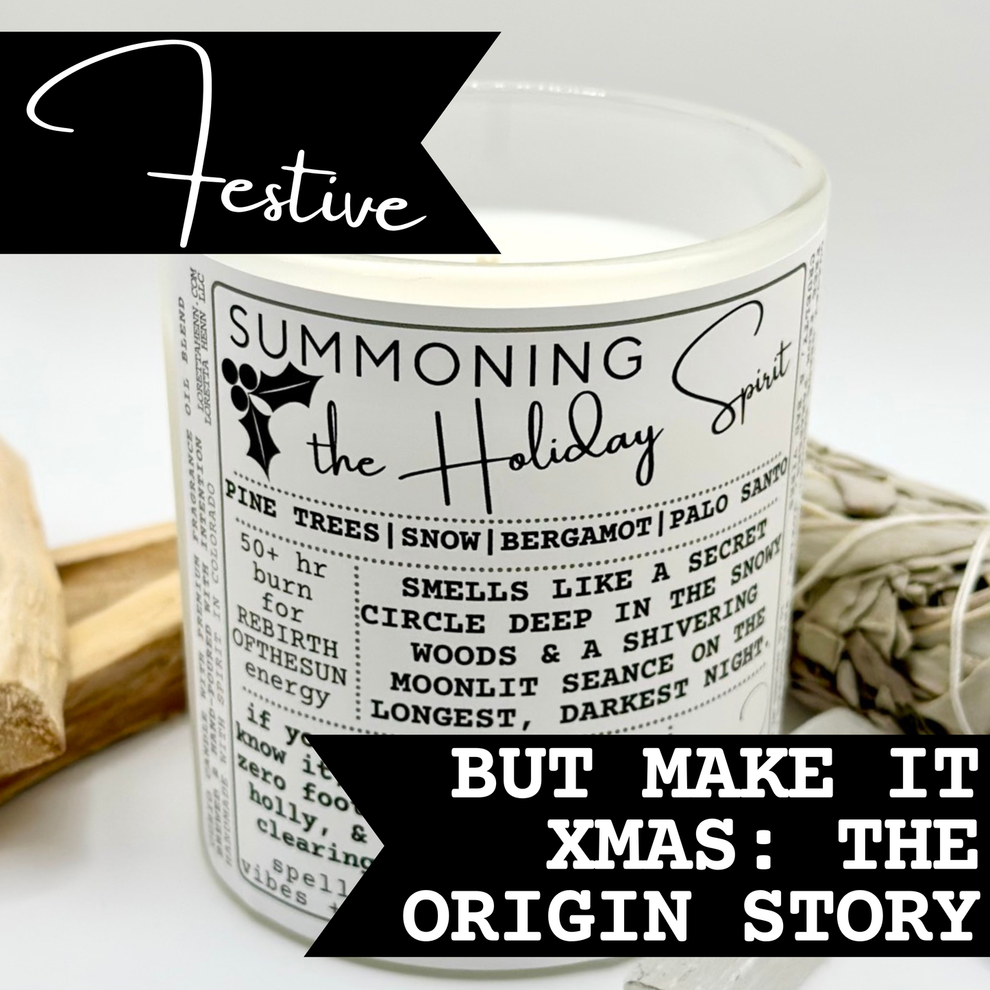 SUMMONING The Holiday Spirit: Winter Solstice + Reason For The Season Vibes candle