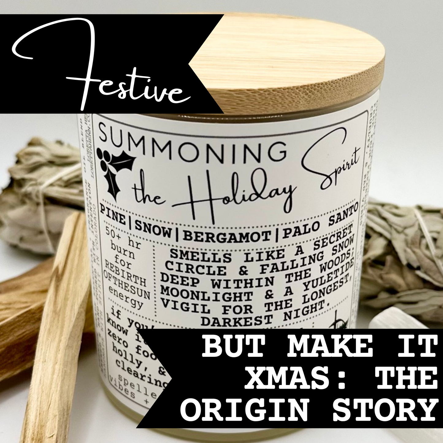 SUMMONING The Holiday Spirit: Winter Solstice + Reason For The Season Vibes candle