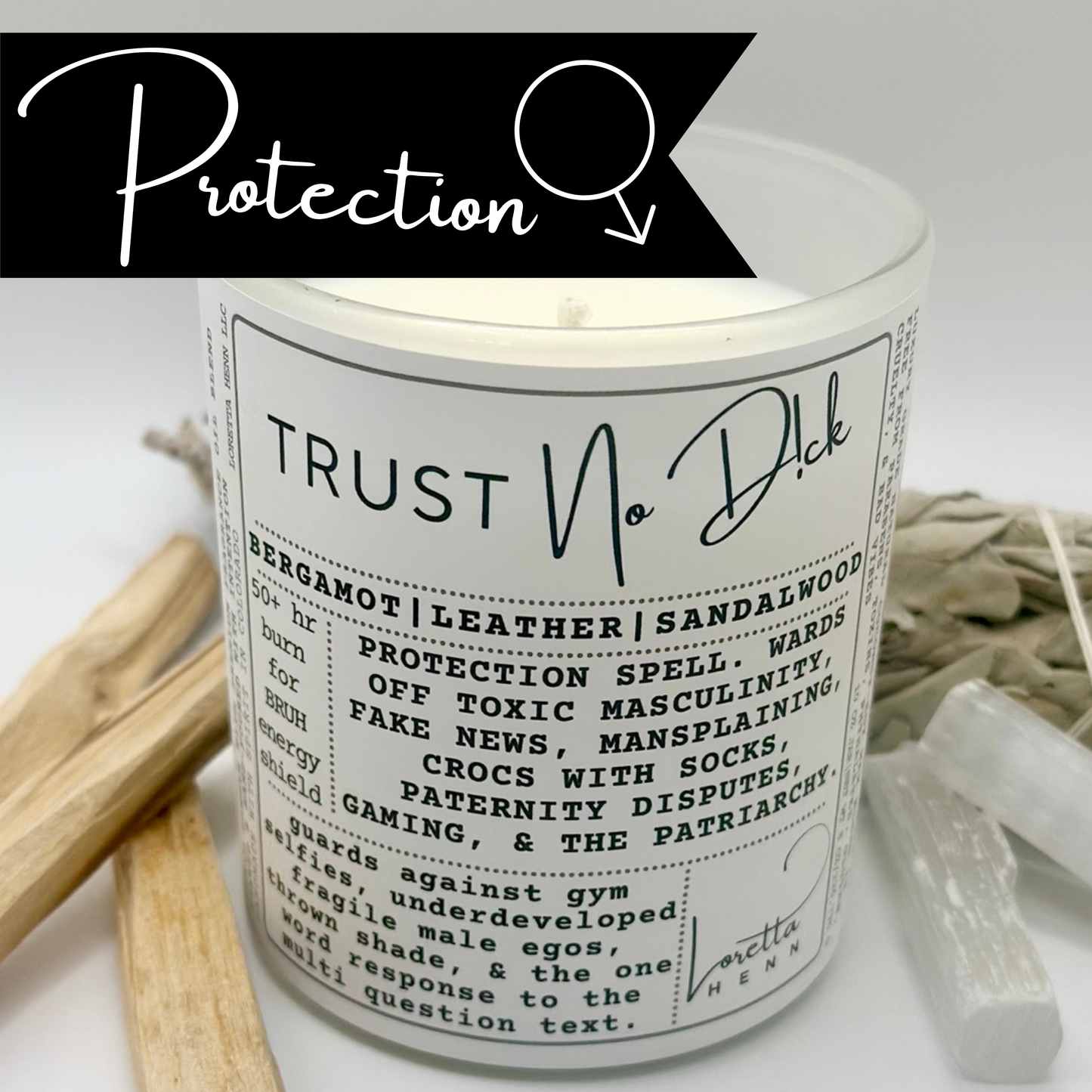 TRUST No D!ck: Protection candle *Male Identifying